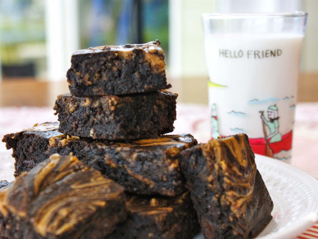 Fudgy Peanut Butter Black Bean Brownies