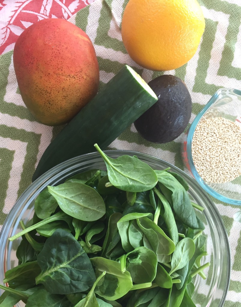 Quinoa Kissed Spinach Salad