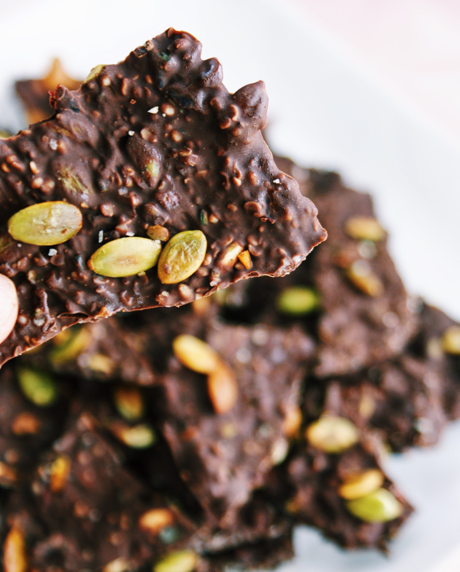 Pumpkin Seed Chocolate Bark