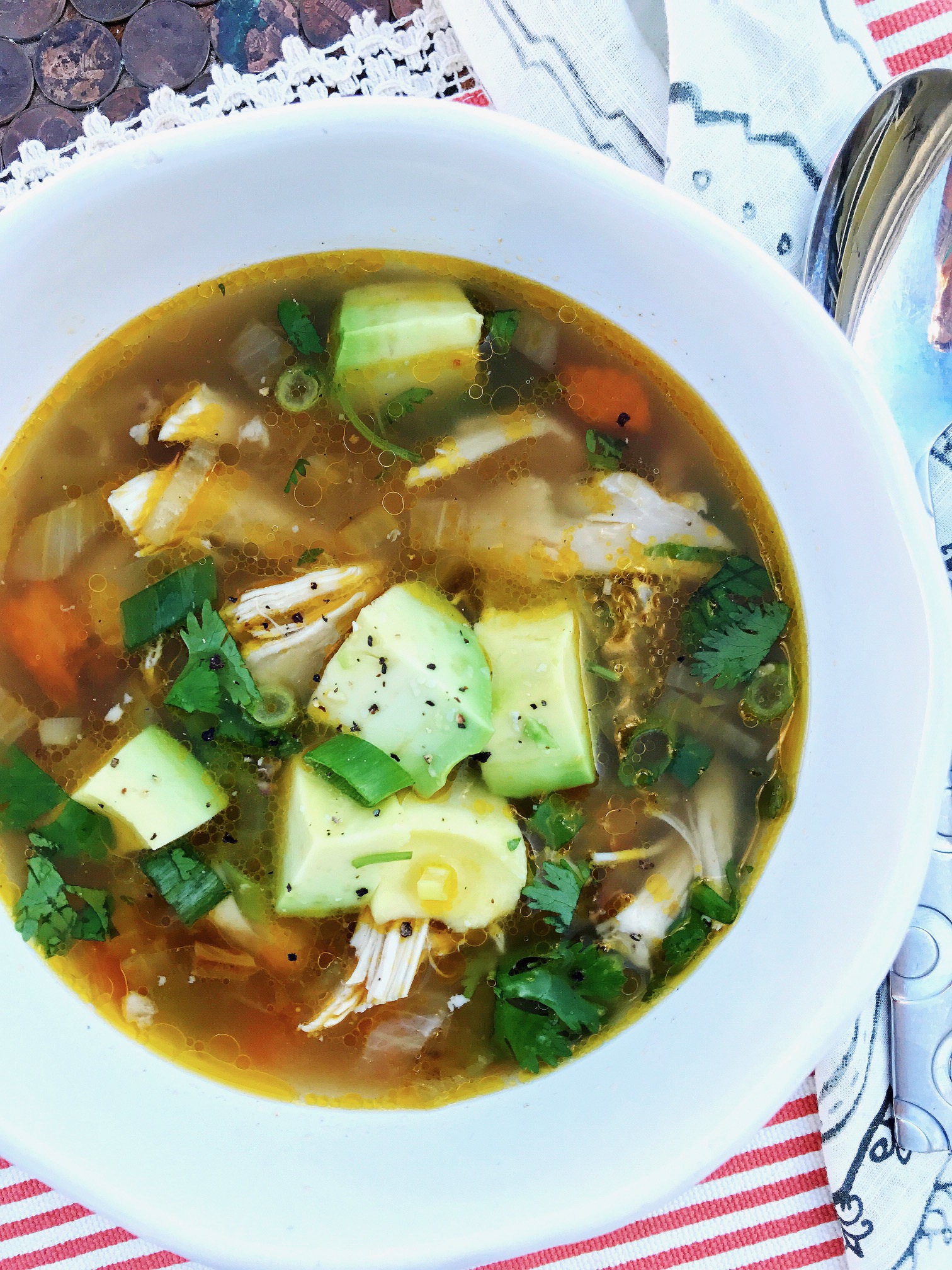 Roasted Green Chile Chicken Soup