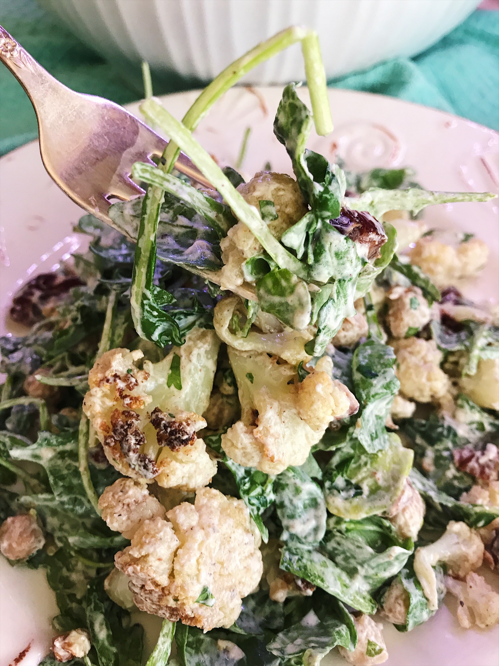 Roasted Cauliflower and Chickpea Salad