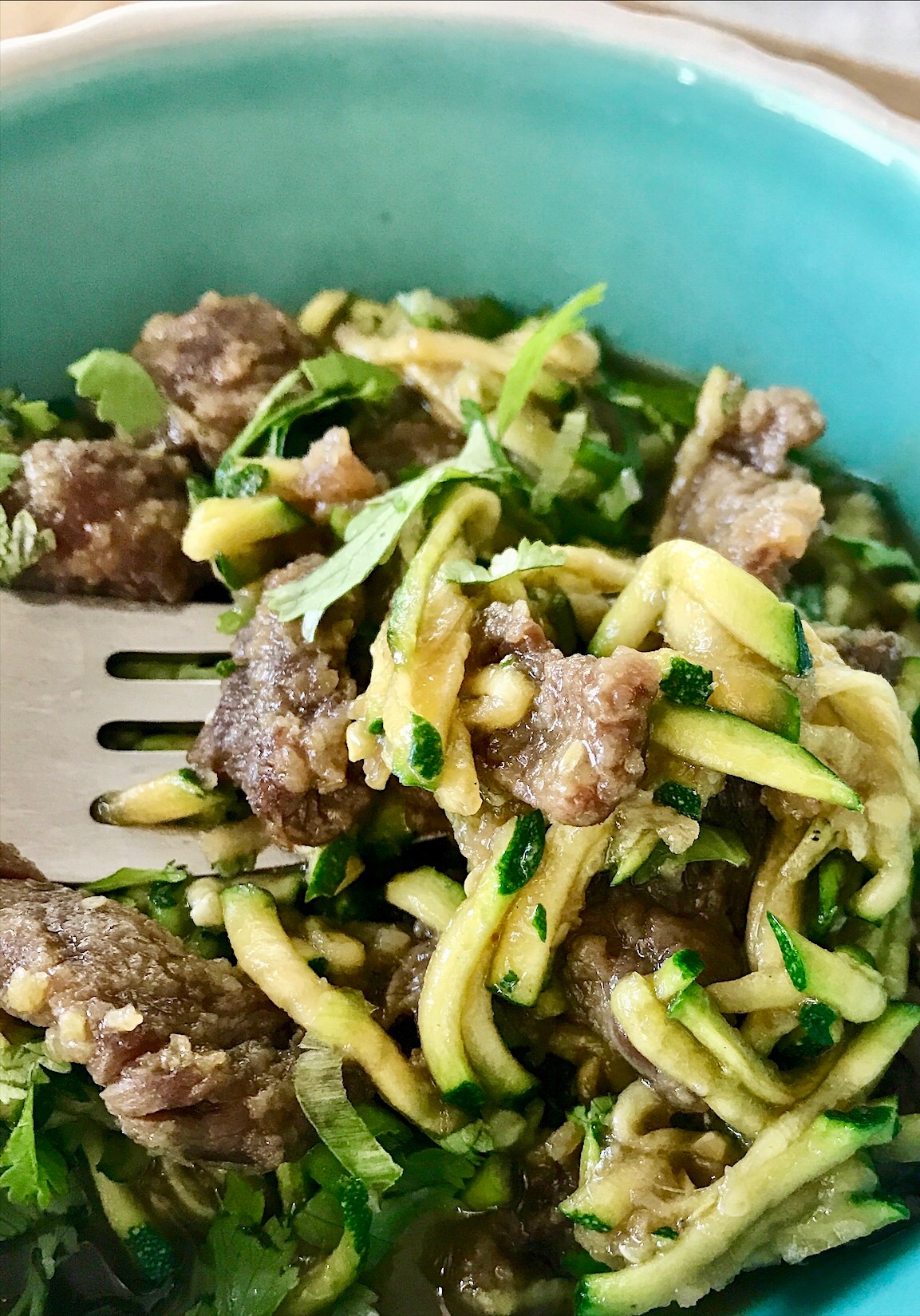 Asian Beef Zoodle Bowl