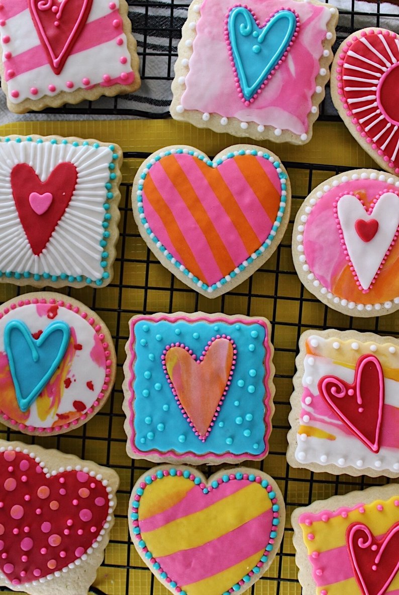 Fancy Decorated Cookies, Valentines Edition