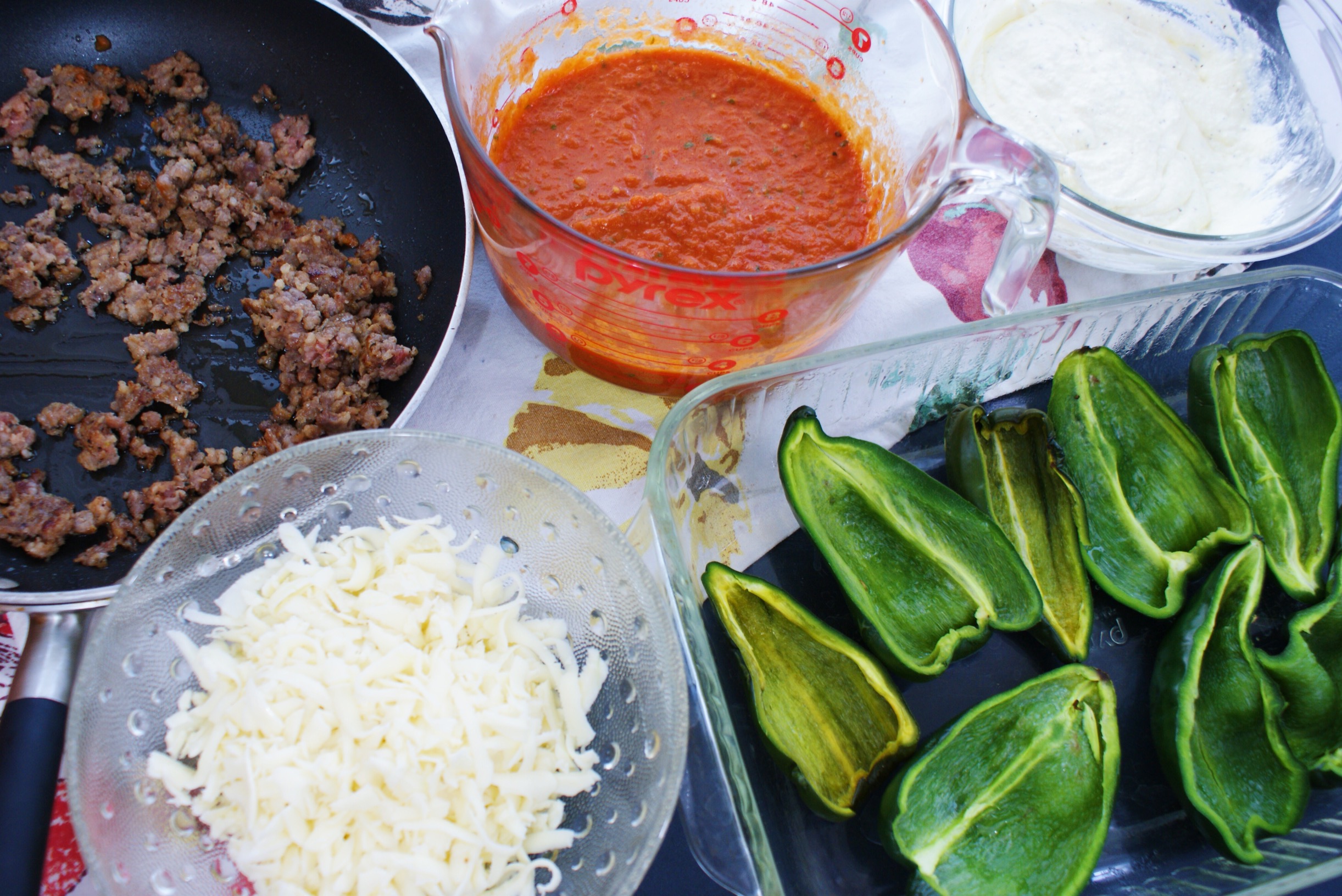 Lasagna Stuffed Poblano Peppers | Kick And Dinner